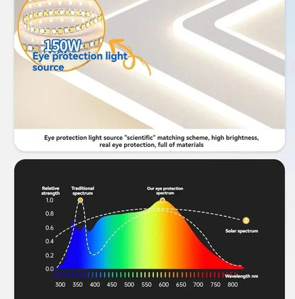 Invisible leafless LED ceiling fan light bedroom hotel remote control hanging lamp