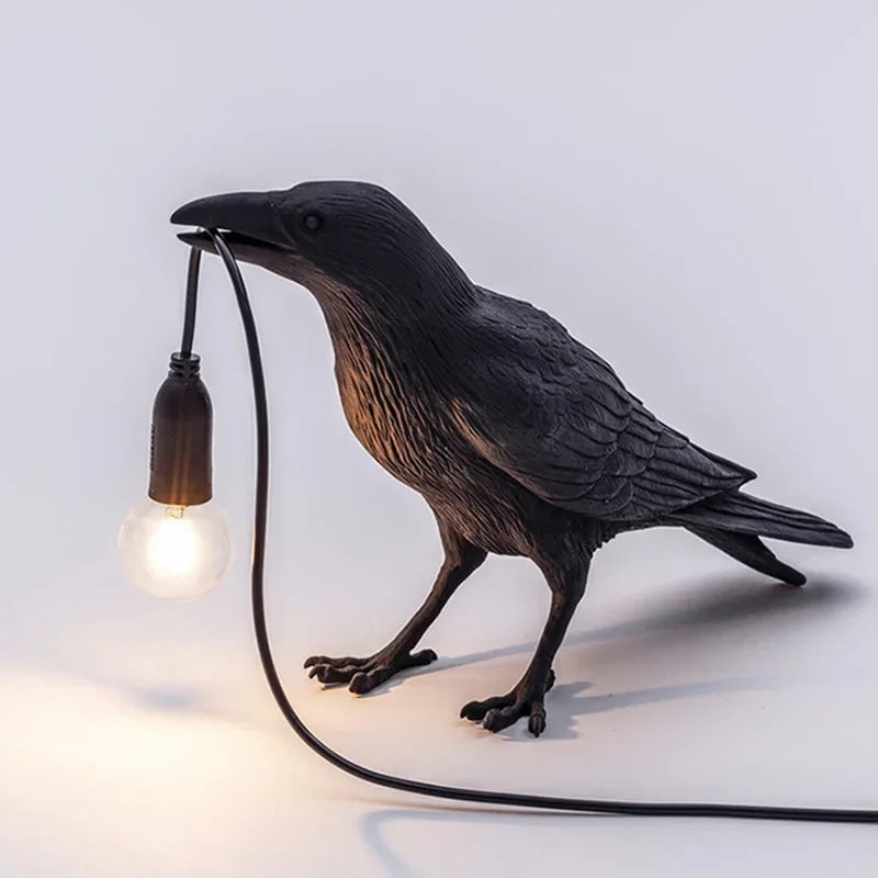 Raven Resin Table Lamp