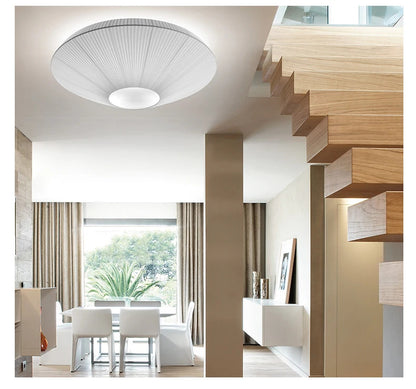 Round Whtie Fabric ceiling light Siam ceiling lamp