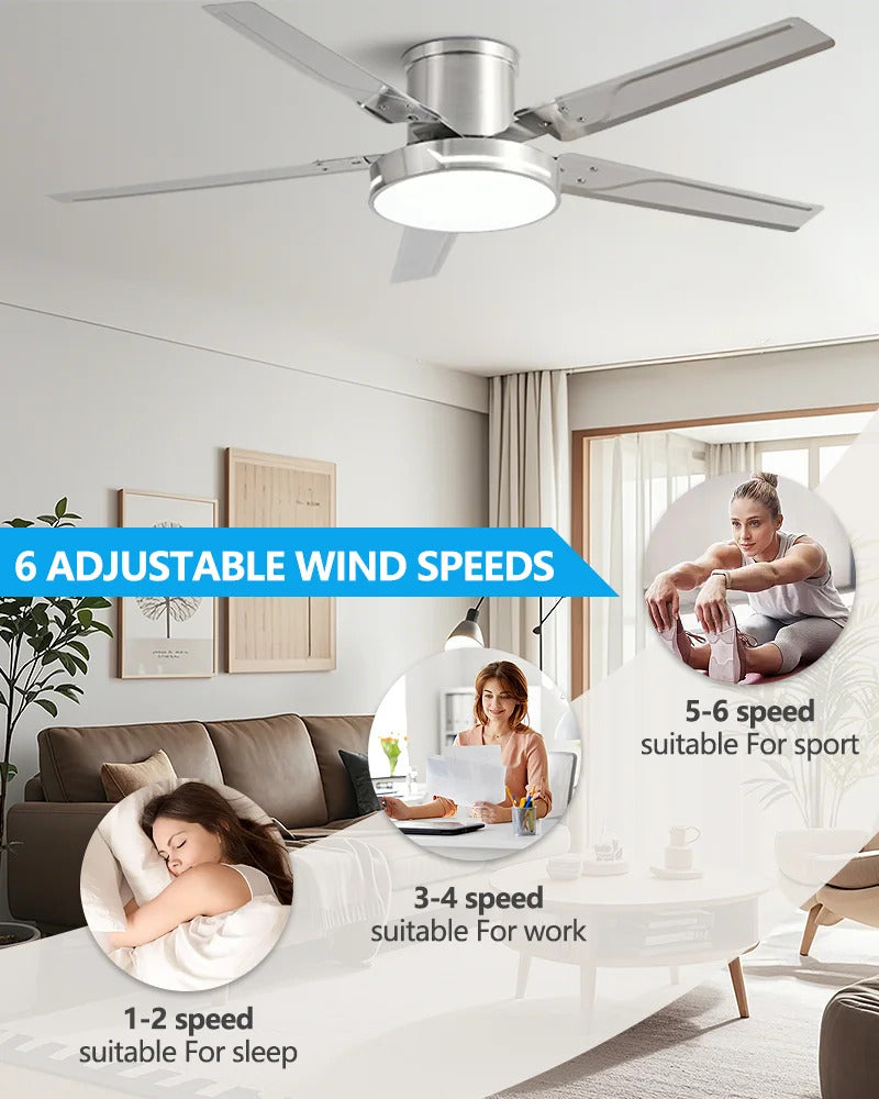 42/52-inch low-floor ceiling fan with pure copper motor fan