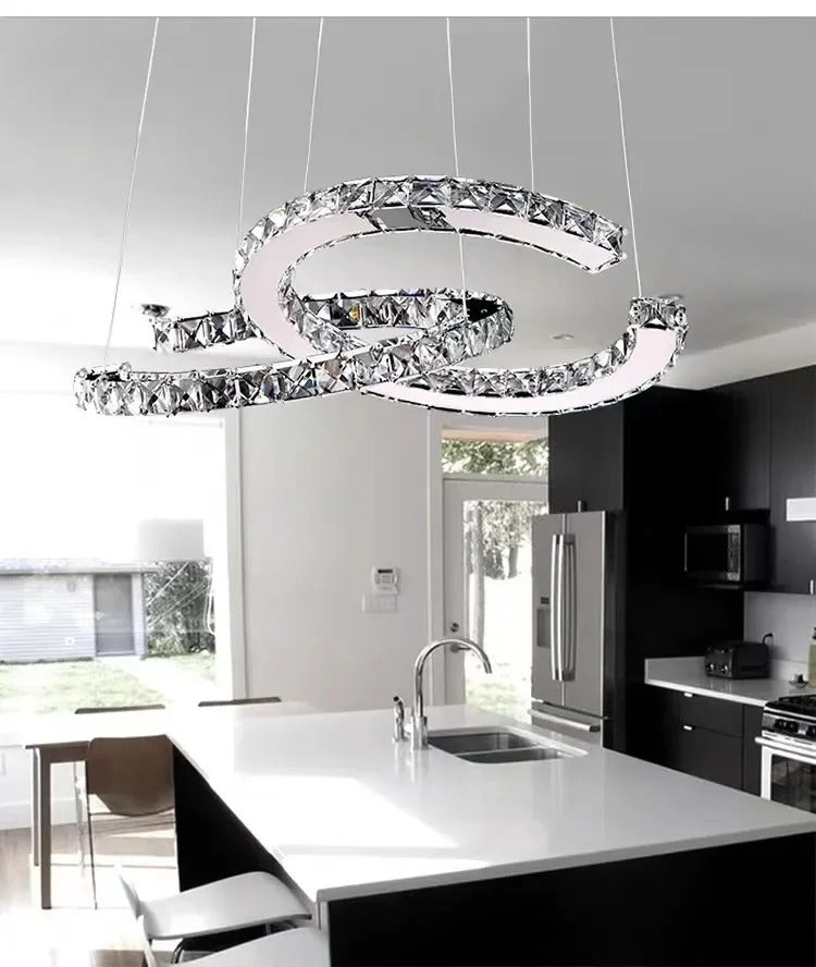 Modern Crystal Chandelier Simple Dining Room Chandelier Home Decoration hanging light fixtures