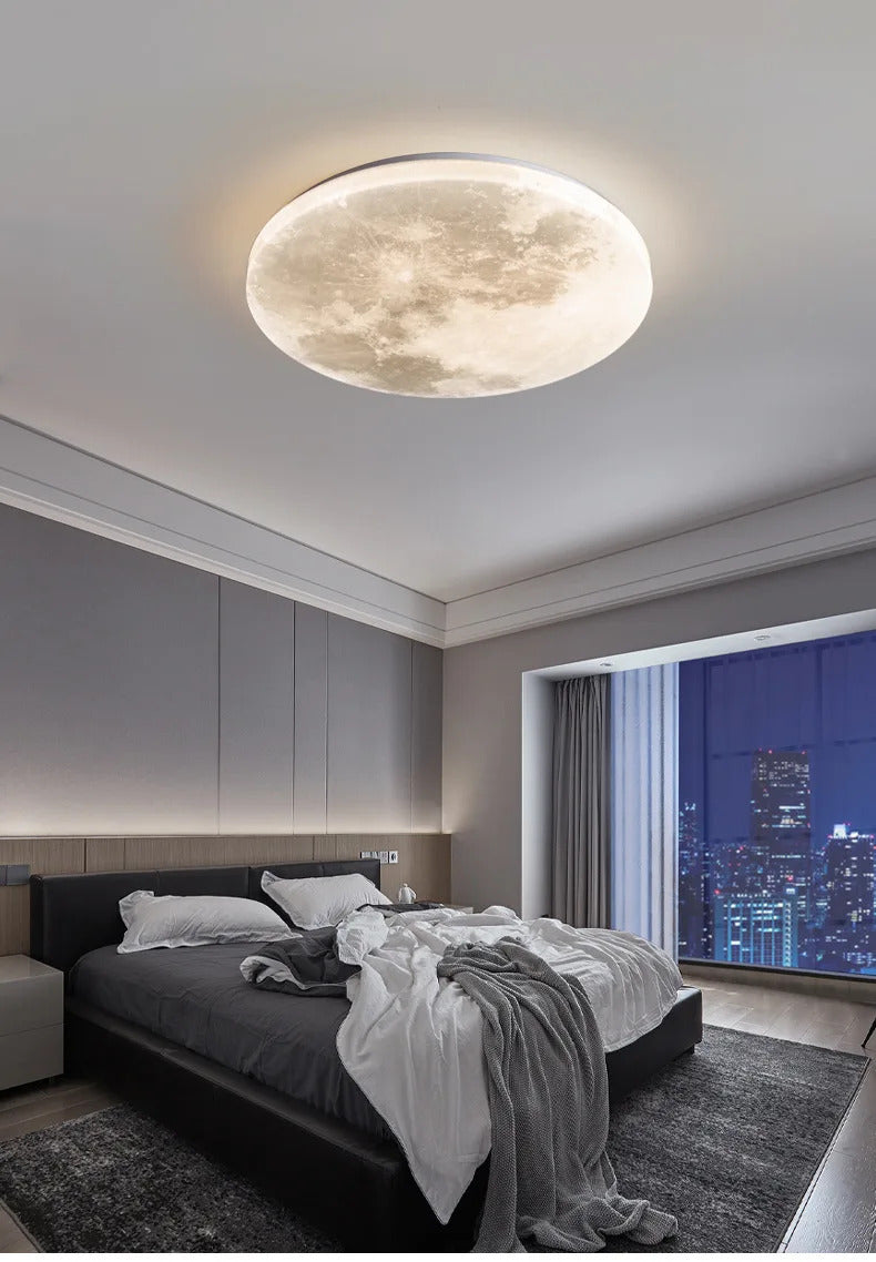Lunar LED Ceiling Light Minimalist Bedroom Kitchen Balcony Decor Lighting Fixture
