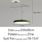 French Flying Saucer Pendant Light Creative Design Extendable Rotating Long Pole Lamp