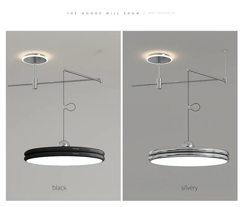 Dining table light modern chandelier Round Reading Desk Light