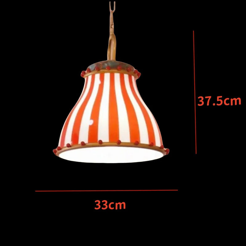American Circus Style Chandeliers Glass Lampshade Led Pendant Lights