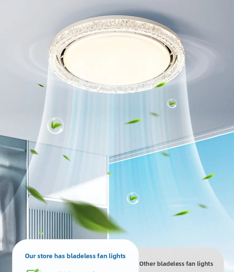 Light Luxury Bladeless Fan Light Modern Minimalist Creative Room Ceiling Light