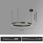 Nordic Led Ring Chandelier Modern Design Rose Gold Black White and Gold Lamp