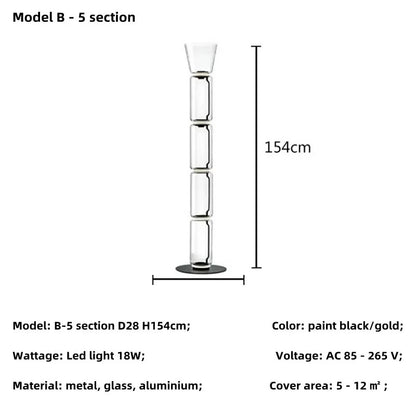 Flos Noctambule Floor Lamp Living Room Study Bedroom Vertical Lamps