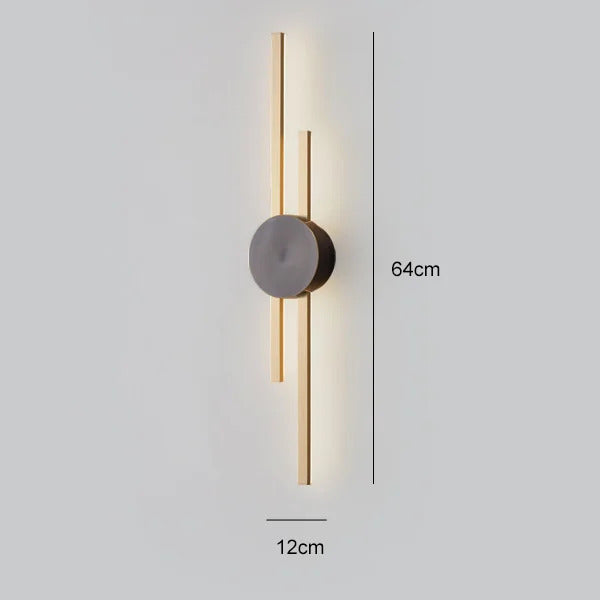Modern Long Wall Lamp luxury minimalist black gold background LED Wall lights