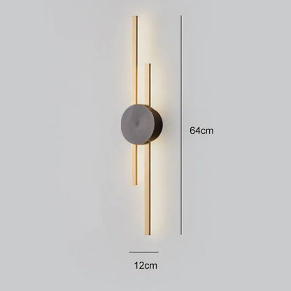 Modern Long Wall Lamp luxury minimalist black gold background LED Wall lights