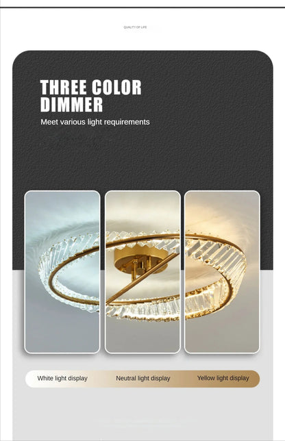 Luxury Crystal Ceiling Lamp Living Room Bedroom Lamp