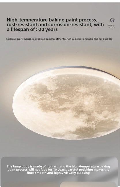 Lunar LED Ceiling Light Minimalist Bedroom Kitchen Balcony Decor Lighting Fixture