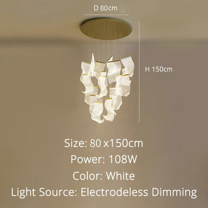 Rinkle Suspended Lights Modern Guide stairwell Chandelier