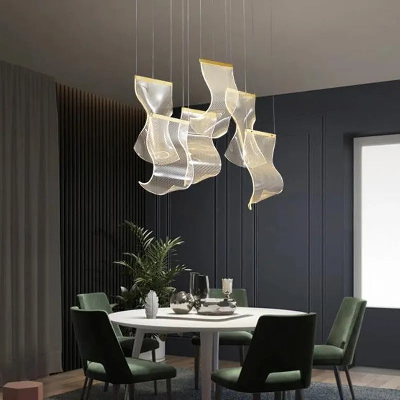 Rinkle Suspended Lights Modern Guide stairwell Chandelier