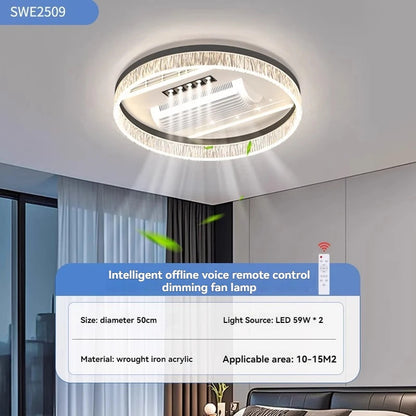 Ceiling Fan Light Invisible Bladeless Ceiling Lamp With Remote Control