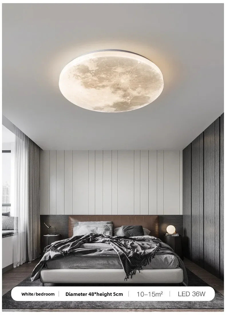 Lunar LED Ceiling Light Minimalist Bedroom Kitchen Balcony Decor Lighting Fixture