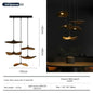 Japanese Lotus Leaf Chandelier Wabi Sabi Solid Wood Hanging Lamp