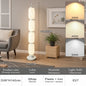 Modern Long Floor Lamp Nordic Minimalist Cream Lampshade Iron Base standing lights