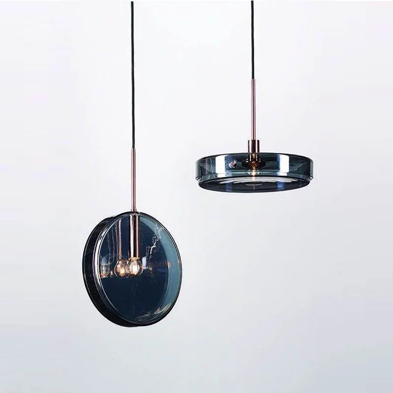 Modern blue pendant light Simple Nordic glass pendant light
