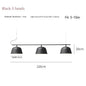 Danish designer Ambit rail pendant lamp Nordic black 3 heads long chandelier