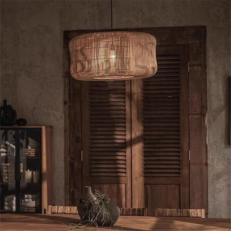 TUB pendant lamp Vitage rattan pendant light