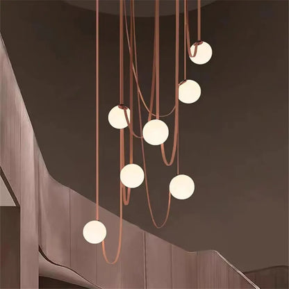 PLUSMINUS LED Belt Pendant lamp Trendy glass ball light
