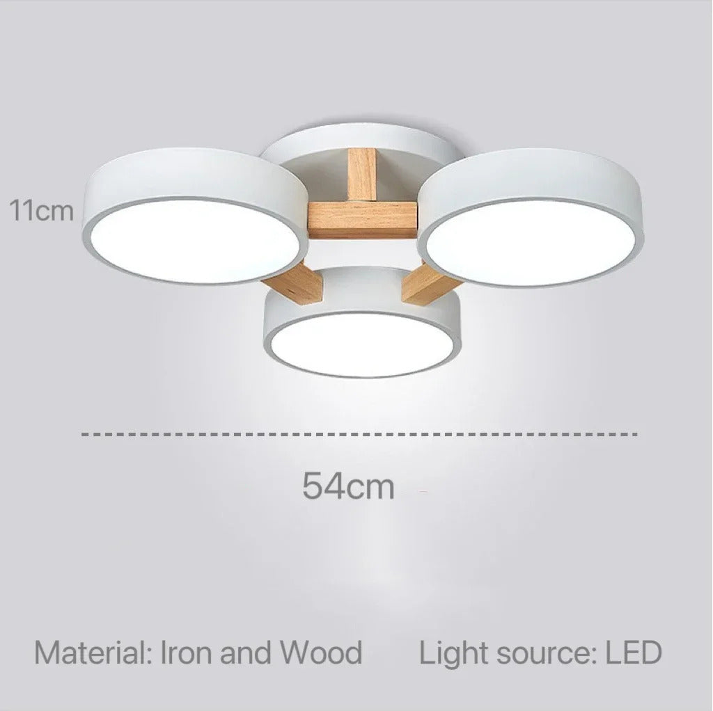 Modern Ceiling Lamp Bedroom Minimalist Wood Home Decor Lighting Fixtures