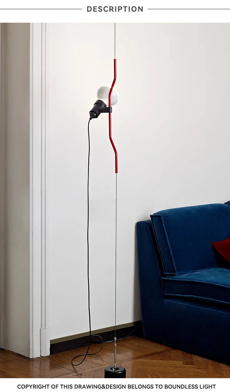 Italian Parentesi Pendant Lamp Modern Parlor Corner Lamp
