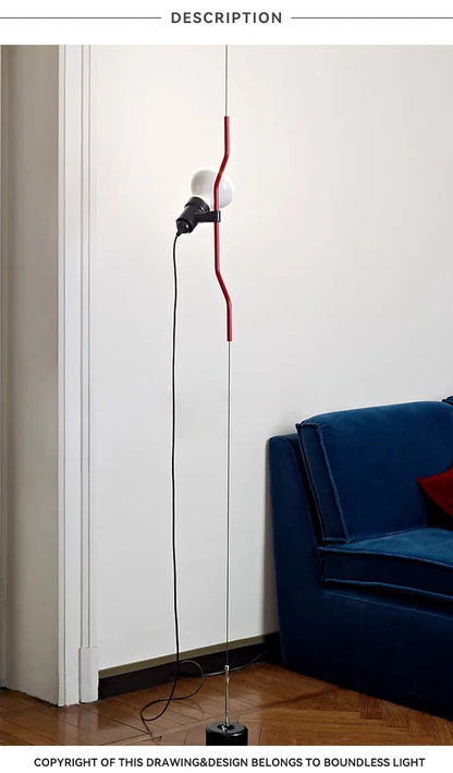 Italian Parentesi Pendant Lamp Modern Parlor Corner Lamp