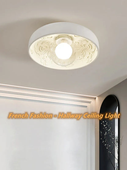 French Resin Ceiling Light Balcony Bedroom Corridor Lighting Fixture