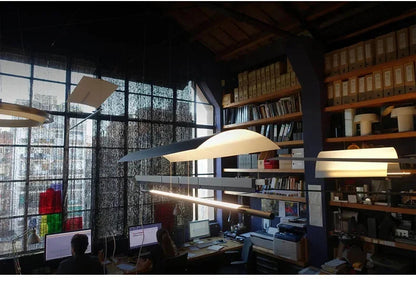 Nordic minimalist Linear Chandelier Modern black white industrial long Pendant Lamp