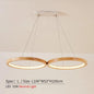 Japanese hanging lamp LED 2 round pendant light design wood light