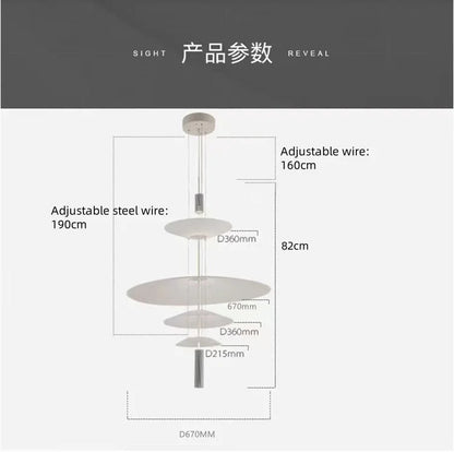 Modern Personality LED Hanging Lamp Flying Saucer Home Decor Denmark Designer Dining Table Bar Living Room UFO Pendant Lights