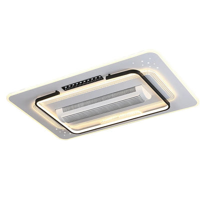 Invisible Bladeless Ceiling Fan LED Remote Control Living Room Dimmable Bladeless Fan Lamp