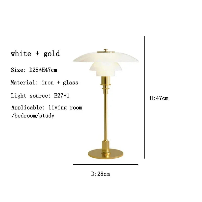 Danish Designer Pink Glass Table Lamp Nordic Modern High-end Reading LED Desk Light Living Room Bedroom Study Bedside Lamp