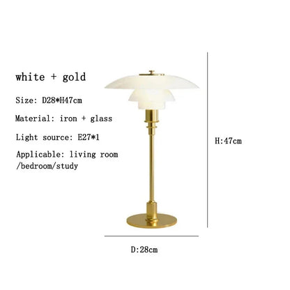Danish Designer Pink Glass Table Lamp Nordic Modern High-end Reading LED Desk Light Living Room Bedroom Study Bedside Lamp