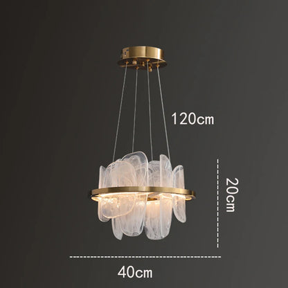 Modern Luxury crystals Ring Chandelier Italian designer glass golden pendant light