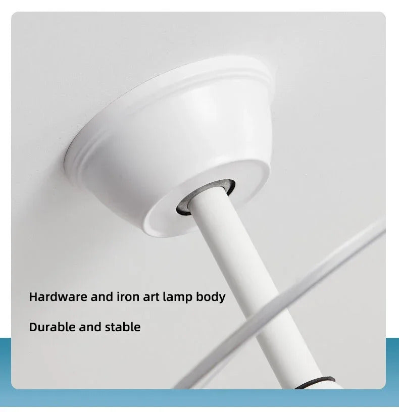 Ceiling Fan With Light Modern Remote Smart Invisible Ceiling Fan Bedroom Lamp