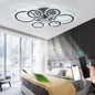 living room ceiling fan light Nordic LED remote control living room cooling fan light