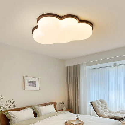 Modern Cloud Ceiling Light cute wooden cartoon Children's bedroom lighting