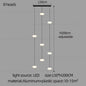 Modern villa Staircase Chandelier Nordic Oval String Ball Duplex Building LED pendant Light