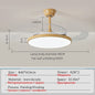 Ceiling Fan With Light Modern Remote Smart Invisible Ceiling Fan Bedroom Lamp