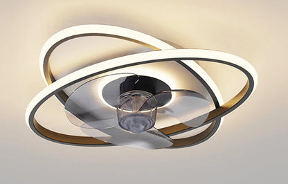 Modern bedroom decor led ceiling fan light lamp dining room remote control lamps