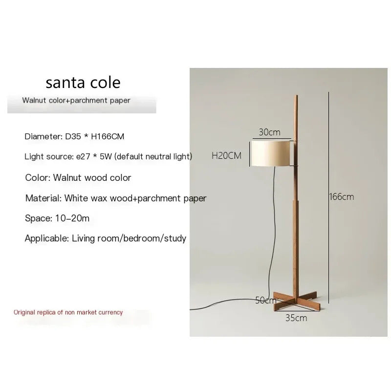 Japanese Fabric Liftable adjustable floor lamp reading floor lamp