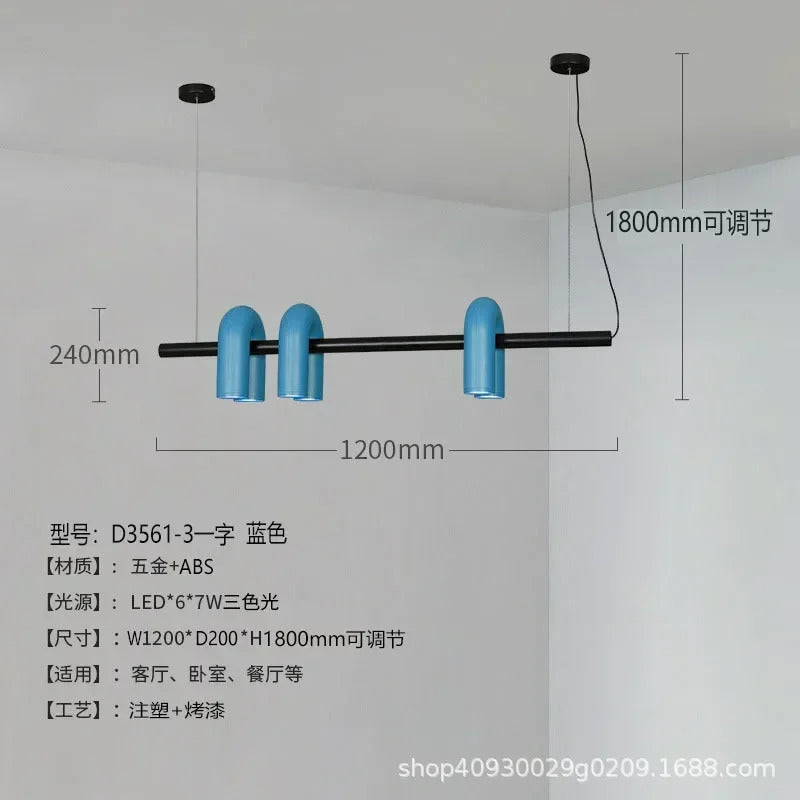 Nordic Creative U-shaped Living Room Chandelier Restaurant Personality Art Model Designer Home Decorative LED Pendant Lights