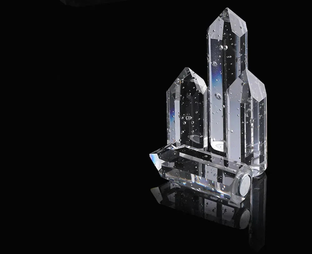 Modern Luxury Crystal Ring chandeliers Round black golden pendant lamp LED hanging light