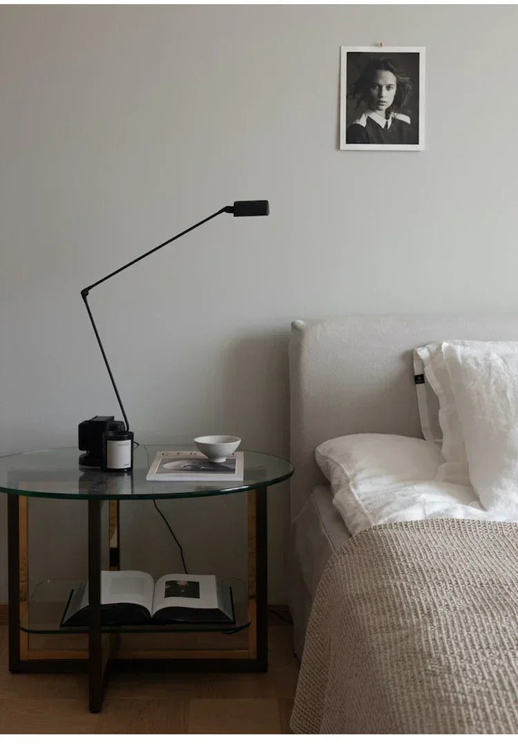 Modern Minimalist Floor Lamp Creative Bedroom Room Office Light Minimalist Study Eye Protection Reading Black Standing Light