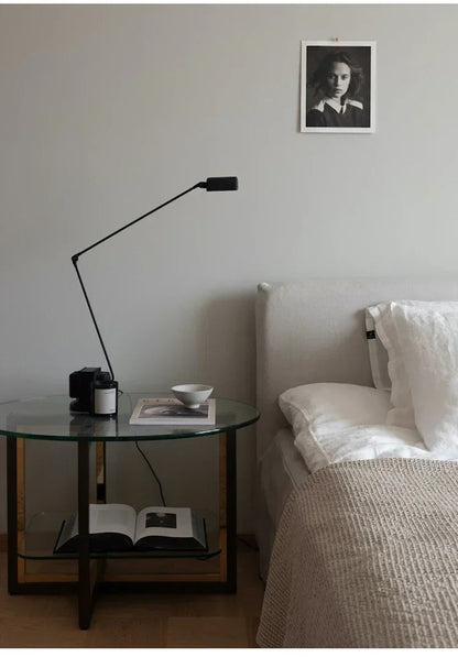 Modern Minimalist Floor Lamp Creative Bedroom Room Office Light Minimalist Study Eye Protection Reading Black Standing Light