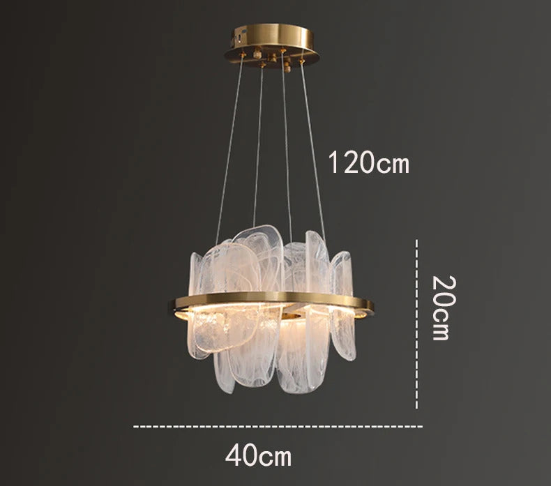 Modern Luxury crystals Ring Chandelier Italian designer glass golden pendant light