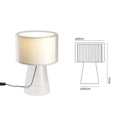 Mercer Glass Led Table Lamp, Postmodern Designer Glass Bedside Table Light, Nordic Bedroom Table Lights For Living Room Sofa